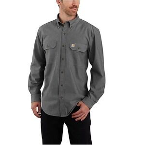 Carhartt Fort Black Chambray Loose Fit Mens 2XL Long Sleeve Shirt